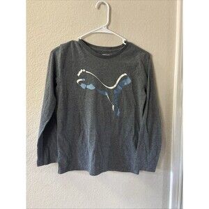 Puma Gray Long Sleeve Boys Shirt Size Medium 10-12